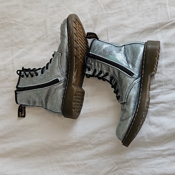 Dr Martens 1460 Blue Silver Glitter 8 Eyelet size UK 5/ US 7 - Picture 7 of 8